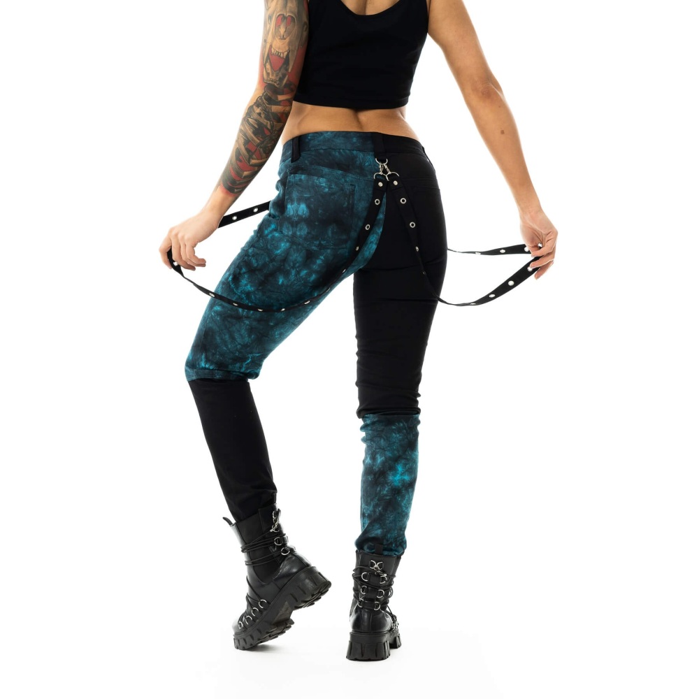 Vixxsin - Kaori Tie Dye Broek rechte pijpen - Zwart